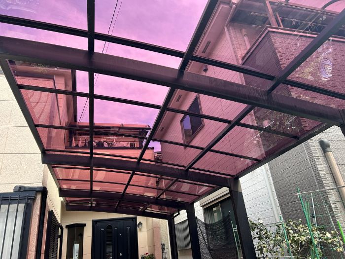 ポリカーボネート材へ全面交換