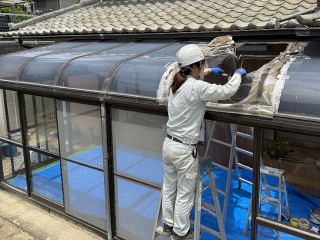 サンルーム修理