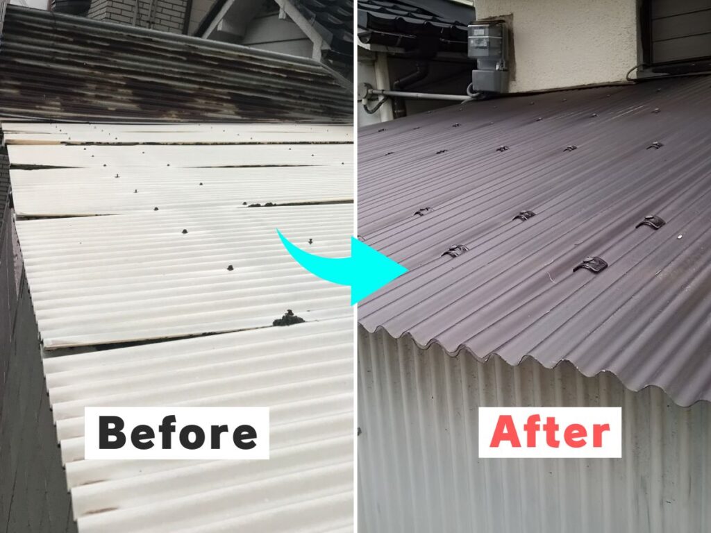 物置屋根の張替え事例